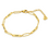 KAYA sieraden Gepersonaliseerde 5 Namen Armband 'Paperclip'