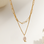 KAYA sieraden Dubbele Ketting met Parel I Stainless Steel