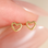 KAYA sieraden Minimalist Open Heart Studs | Stainless Steel
