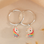KAYA sieraden Silver Hoop Earrings 'Unicorn' with Glitter - Copy