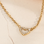 KAYA sieraden Minimalistische ketting met Kristal Hartje | Stainless steel