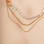 KAYA sieraden Dubbele Mulitkleur Kralen Ketting | Stainless steel