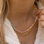 KAYA sieraden Dubbele Mulitkleur Kralen Ketting | Stainless steel
