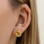 KAYA sieraden Stud Oorbellen Blaadje | Stainless Steel Goud