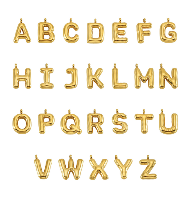 KAYA sieraden Bubble Letter & Heart Necklace Set | Stainless Steel