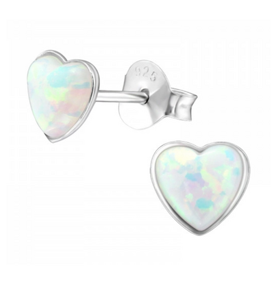 KAYA sieraden Children's earrings 'Open Heart with Crystals' - Copy
