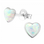 KAYA sieraden Silver Children's Earrings 'Open Heart with Crystals' - Copy