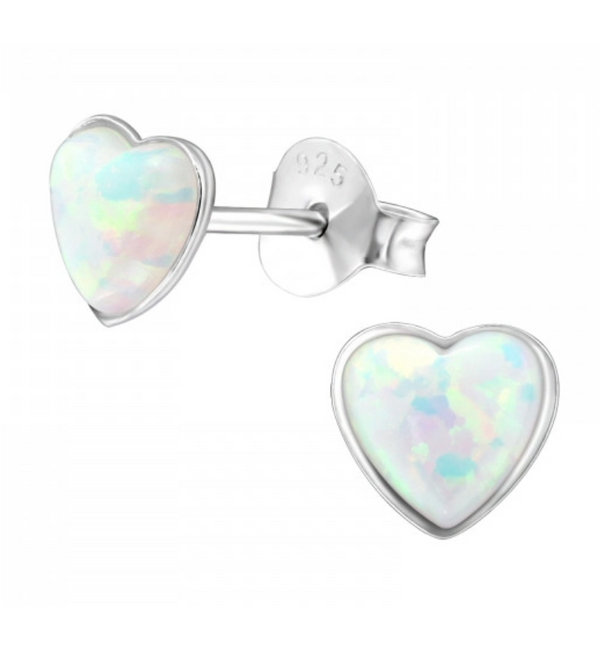 KAYA sieraden Kinderoorbellen Parelmoer Hartje met Glitters