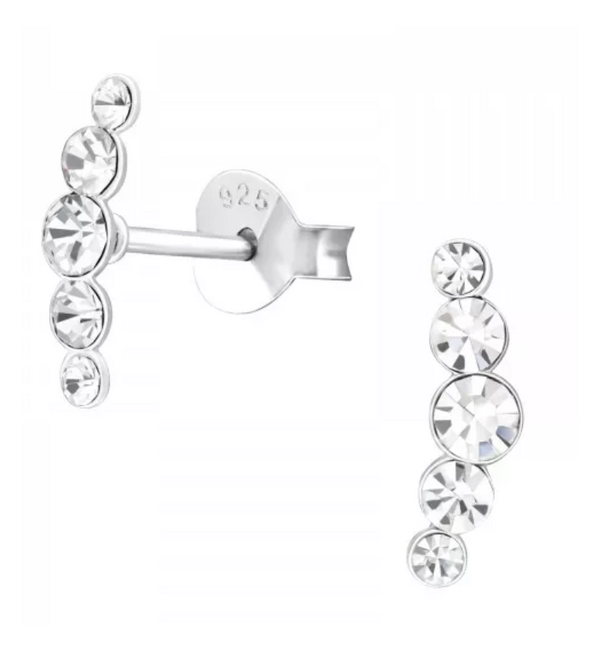 KAYA sieraden Silver Children's Earrings Pink Crystal - Copy