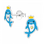 KAYA sieraden Silver Children's Earrings 'Crab with Crystal' - Copy