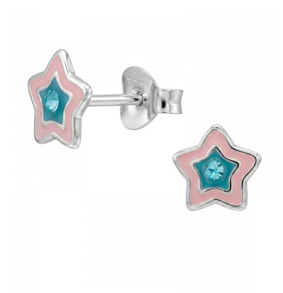 KAYA sieraden Children's Star Earrings with Crystals