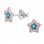 KAYA sieraden Silver Children's Star Earrings with Crystals
