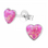 KAYA sieraden Kinderoorbellen Roze Glitter Hartje