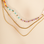 KAYA sieraden Dubbele Mulitkleur Kralen Ketting | Stainless steel