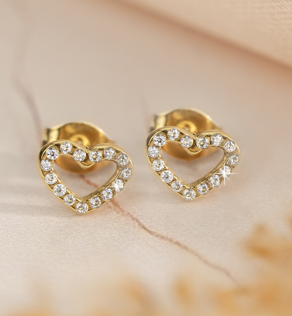 KAYA sieraden Sieraden Set Kristal Hartje | Stainless steel
