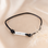 KAYA sieraden Men’s satin bracelet with engraving in black