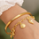 KAYA sieraden Armbanden Set Golden Vibes Only met Schelpjes | Stainless Steel