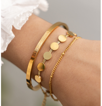KAYA sieraden 3 Delige Armbandenset Gold & Bold