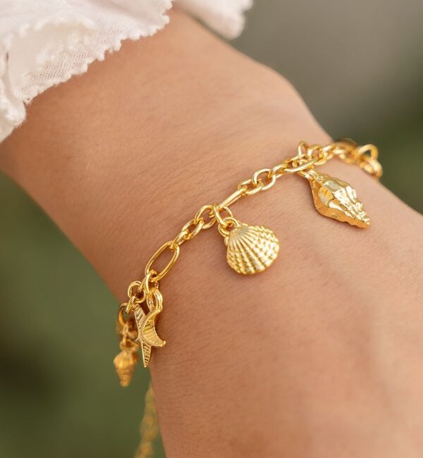 KAYA sieraden Armband met Schelpjes | Stainless Steel