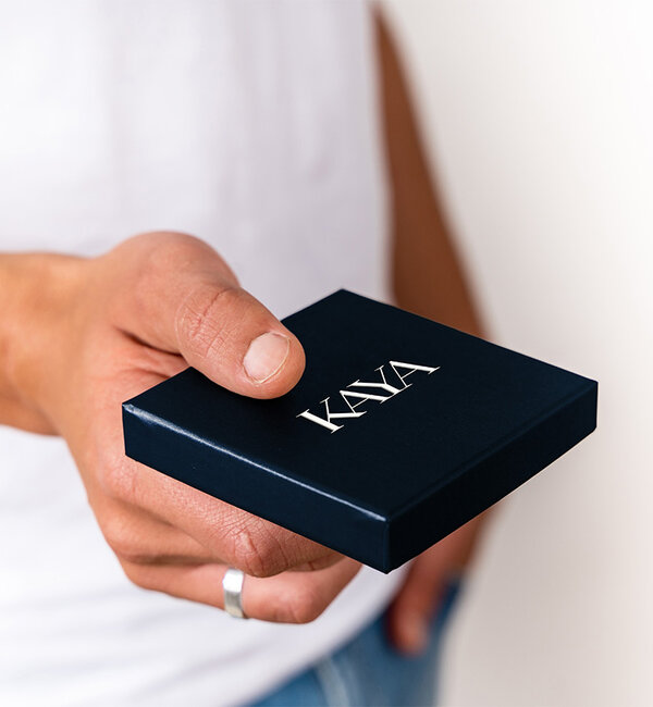 KAYA sieraden Lange Stalen Herenketting Gourmet Zwart | 6 mm
