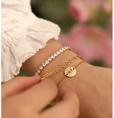 Gegraveerde sieraden 3-Piece Bracelet Set with Initials