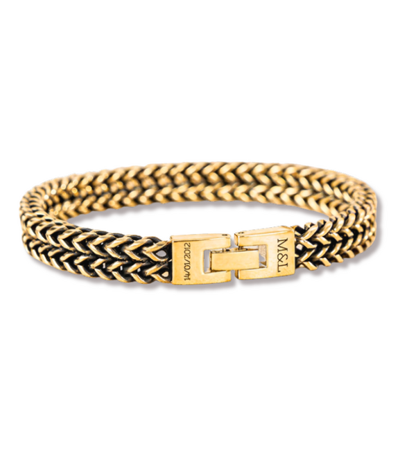 KAYA sieraden Heren Schakelarmband met Gravure