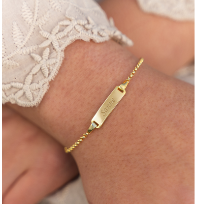 KAYA sieraden Personalized Bridal Bracelet ‘Classic Bar’