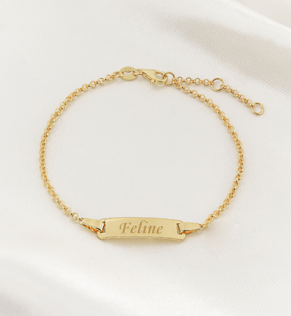 KAYA sieraden Gepersonaliseerde Bruids Armband 'Classic Bar'