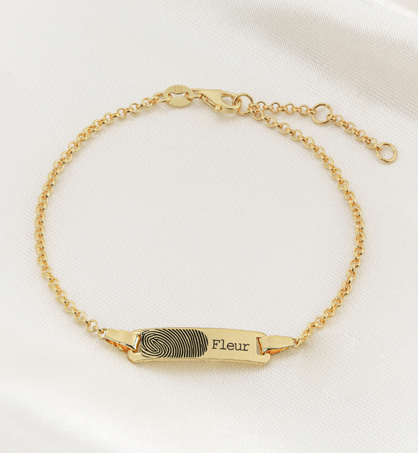 Gegraveerde sieraden Black bracelet for men 'Leather'
