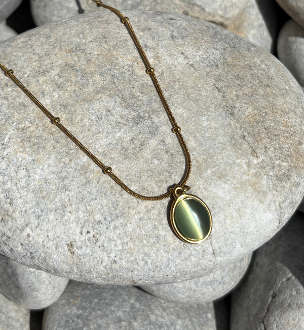 KAYA sieraden Ketting 'Jade ' | Stainless Steel