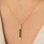 Gegraveerde sieraden Vertical bar necklace with fingerprint