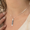 Gegraveerde sieraden Vertical bar necklace with fingerprint