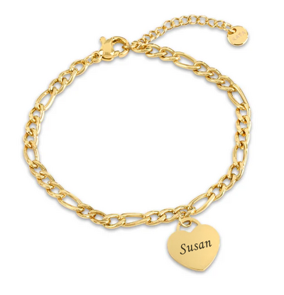 KAYA sieraden Armband met Naam | 1 Hartje