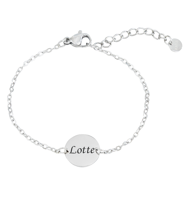 Gegraveerde sieraden Bracelet Disc with Engraving I Stainless Steel