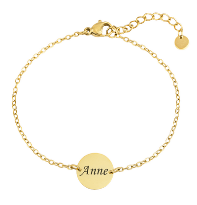 Gegraveerde sieraden Bracelet Disc with Engraving I Stainless Steel