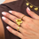 KAYA sieraden  Adjustable Statement Ring with Flower | Stainless Steel