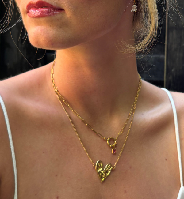 KAYA sieraden Birthstone Link Chain | Stainless Steel