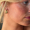 KAYA sieraden Bold Oorringen Open Ovaal  |  Stainless Steel Goud