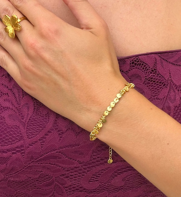 KAYA sieraden Boho Armband 'Muntjes' | Stainless Steel