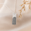 Gegraveerde sieraden Small Bar Necklace with Fingerprint