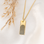 Gegraveerde sieraden Small Bar Necklace with Fingerprint