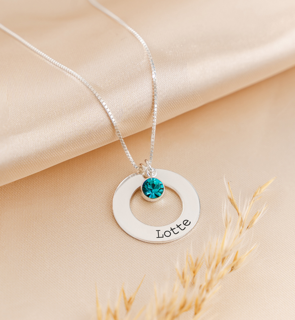 KAYA sieraden Necklace ‘Circle of Life’ with 1 birthstone