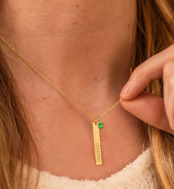 KAYA sieraden Ketting met Naam & Geboortesteen
