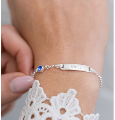KAYA sieraden Armband 'Classic Bar' met Geboortesteen