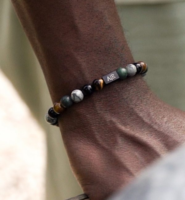 KAYA sieraden 2-Piece Set: Link bracelet & Mixed forest bead bracelet
