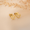 KAYA sieraden Studs with Open Heart | Stainless Steel Gold  - Copy