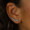 KAYA sieraden  Earrings Open Heart with Crystals | Stainless Steel Gold  - Copy