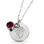 KAYA sieraden Geboortesteen- en  Bloem Ketting Januari | Stainless Steel