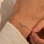 KAYA sieraden Minimalistische Armband met Kristal Hartje | Stainless Steel