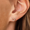 KAYA sieraden Open Heart Studs with Crystals | Stainless Steel